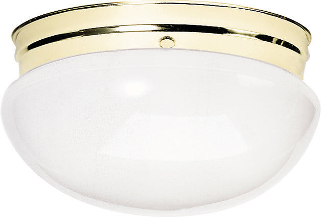 SATCO/NUVO 2-Light 12 Inch Flush Mount Large White Mushroom (SF77-986)