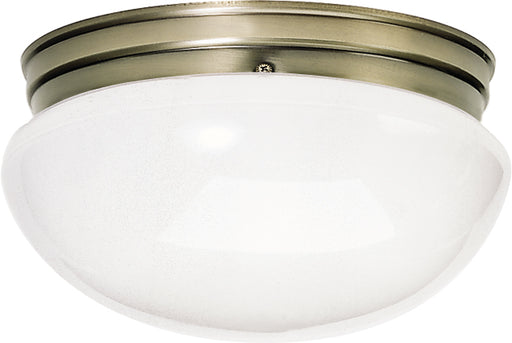 SATCO/NUVO 2-Light 12 Inch Flush Mount Large White Mushroom (SF77-988)