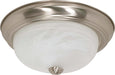 SATCO/NUVO 2-Light 13 Inch Flush Mount Alabaster Glass (60-198)