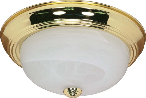 SATCO/NUVO 2-Light 13 Inch Flush Mount Alabaster Glass (60-214)