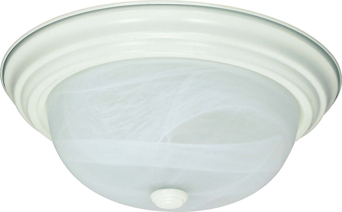 SATCO/NUVO 2-Light 13 Inch Flush Mount Alabaster Glass (60-222)