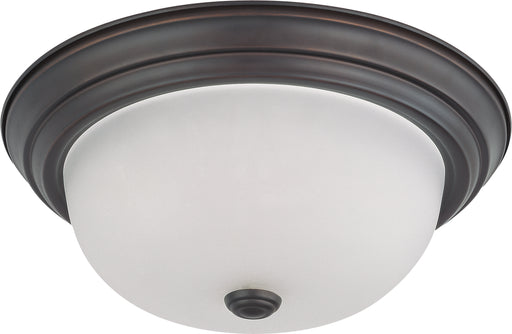 SATCO/NUVO 2-Light 13 Inch Flush Mount With Frosted White Glass Color Retail Packaging (60-6011)