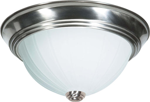 SATCO/NUVO 2 Light-13 Inch Flush Mount Frosted Melon Glass (SF76-244)