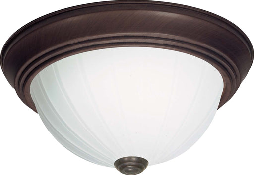 SATCO/NUVO 2 Light-13 Inch Flush Mount Frosted Melon Glass (SF76-247)