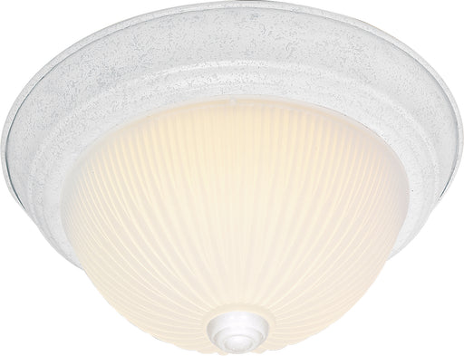 SATCO/NUVO 2 Light-13 Inch Flush Mount Frosted Ribbed (SF76-133)