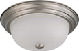SATCO/NUVO 2-Light 13 Inch Flush Mount With Frosted White Glass (60-3262)