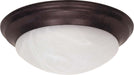 SATCO/NUVO 2-Light 14 Inch Flush Mount Twist And Lock With Alabaster Glass (60-281)