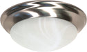 SATCO/NUVO 2-Light 14 Inch Flush Mount Twist And Lock With Alabaster Glass (60-284)
