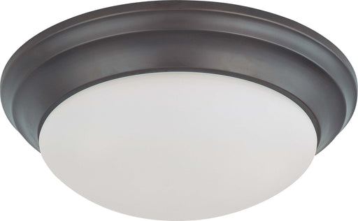 SATCO/NUVO 2-Light 14 Inch Flush Mount Twist And Lock With Frosted White Glass (60-3176)