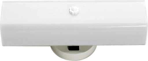 SATCO/NUVO 2-Light 14 Inch Vanity With White U Channel Glass With Convenience Outlet (SF77-990)