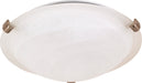 SATCO/NUVO 2-Light 16 Inch Flush Mount Tri-Clip With Alabaster Glass (60-271)