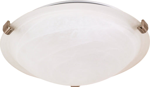 SATCO/NUVO 2-Light 16 Inch Flush Mount Tri-Clip With Alabaster Glass (60-271)