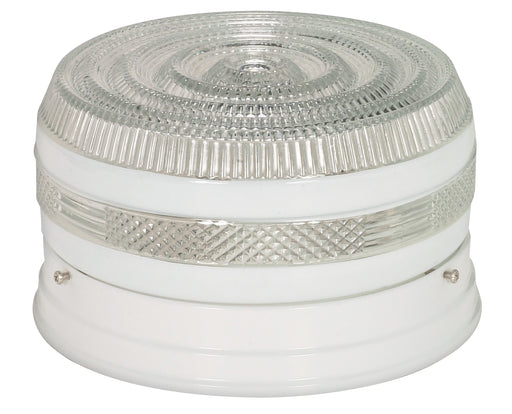 SATCO/NUVO 2-Light 8 Inch Flush Mount Medium Crystal / White Drum (SF77-098)