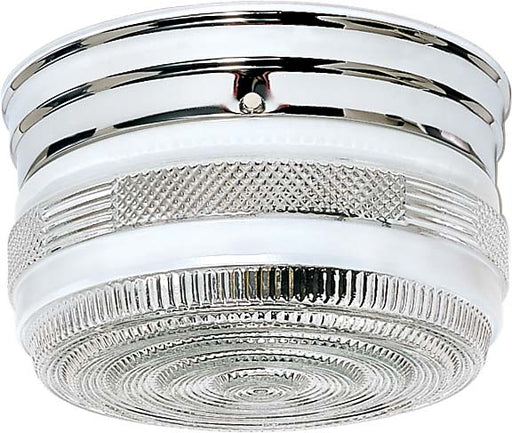 SATCO/NUVO 2-Light 8 Inch Flush Mount Medium Crystal / White Drum (SF77-101)