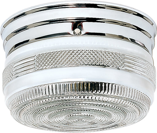 SATCO/NUVO 2-Light 8 Inch Flush Mount Medium Crystal / White Drum (SF77-101)