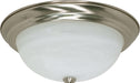 SATCO/NUVO 3-Light 15 Inch Flush Mount Alabaster Glass (60-199)