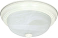 SATCO/NUVO 3-Light 15 Inch Flush Mount Alabaster Glass (60-223)