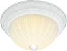 SATCO/NUVO 3 Light-15 Inch Flush Mount Frosted Melon Glass (SF76-129)