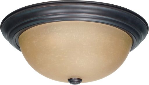 SATCO/NUVO 3-Light 15 Inch Flush Mount With Champagne Linen Washed Glass (60-1257)