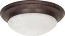 SATCO/NUVO 3-Light 17 Inch Flush Mount Twist And Lock With Alabaster Glass (60-282)