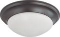 SATCO/NUVO 3-Light 17 Inch Flush Mount Twist And Lock With Frosted White Glass (60-3177)