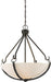 SATCO/NUVO 4-Light Sherwood Pendant Iron Black With Brushed Nickel Accents Finish Frosted Etched Glass (60-6125)
