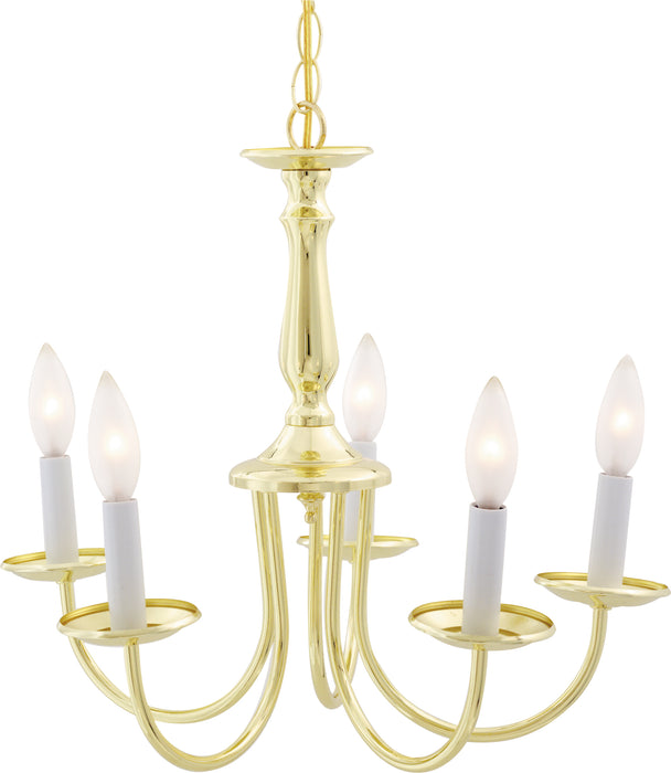 SATCO/NUVO 5 Light-18 Inch-Chandelier With Candlesticks (SF76-280)