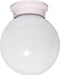 SATCO/NUVO 1-Light 6 Inch Ceiling Fixture White Ball Color Retail Packaging (60-6033)