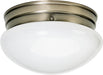 SATCO/NUVO 2 Light-10 Inch Flush Mount Medium White Mushroom (SF77-924)