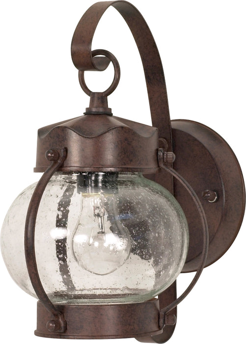 SATCO/NUVO 1-Light 10-5/8 Inch Wall Lantern Onion Lantern With Clear Seed Glass Color Retail Packaging (60-3458)