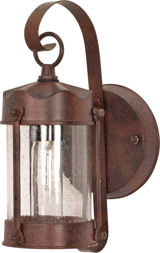 SATCO/NUVO 1-Light 10-5/8 Inch Wall Lantern Piper Lantern With Clear Seed Glass Color Retail Packaging (60-3461)