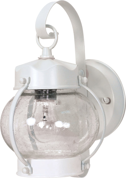 SATCO/NUVO 1-Light 10-5/8 Inch Wall Lantern Onion Lantern With Clear Seed Glass Color Retail Packaging (60-3457)