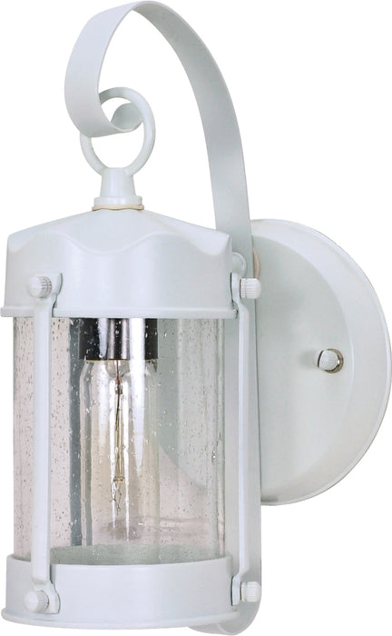 SATCO/NUVO 1-Light 10-5/8 Inch Wall Lantern Piper Lantern With Clear Seed Glass Color Retail Packaging (60-3460)