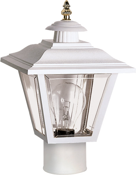 SATCO/NUVO 1 Light-13 Inch-Post Lantern-Coach Lantern With Brass Trim Medium Acrylic Panels (SF77-899)