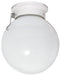 SATCO/NUVO 1-Light 6 Inch Ceiling Fixture White Ball With Pull Chain Switch (60-712)