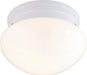 SATCO/NUVO 1-Light 8 Inch Flush Mount Small White Mushroom Color Retail Packaging (60-6026)