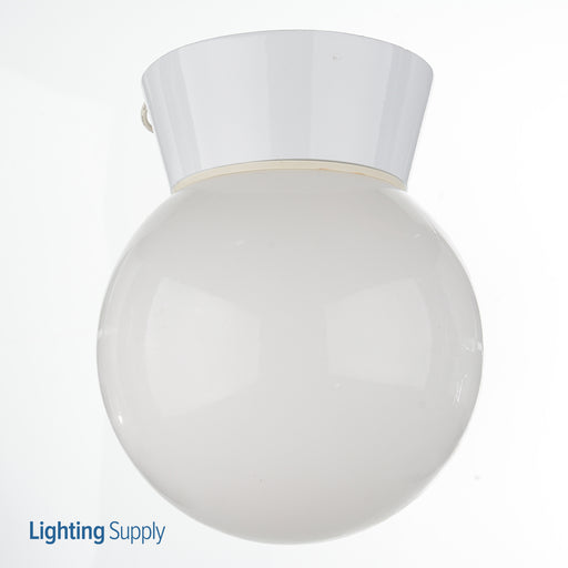 SATCO/NUVO 1 Light-8 Inch-Utility Ceiling Mount With White Glass Globe (SF77-532)