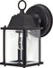 SATCO/NUVO 1-Light 8-5/8 Inch Wall Lantern Cube Lantern With Clear Beveled Glass Color Retail Packaging (60-3465)