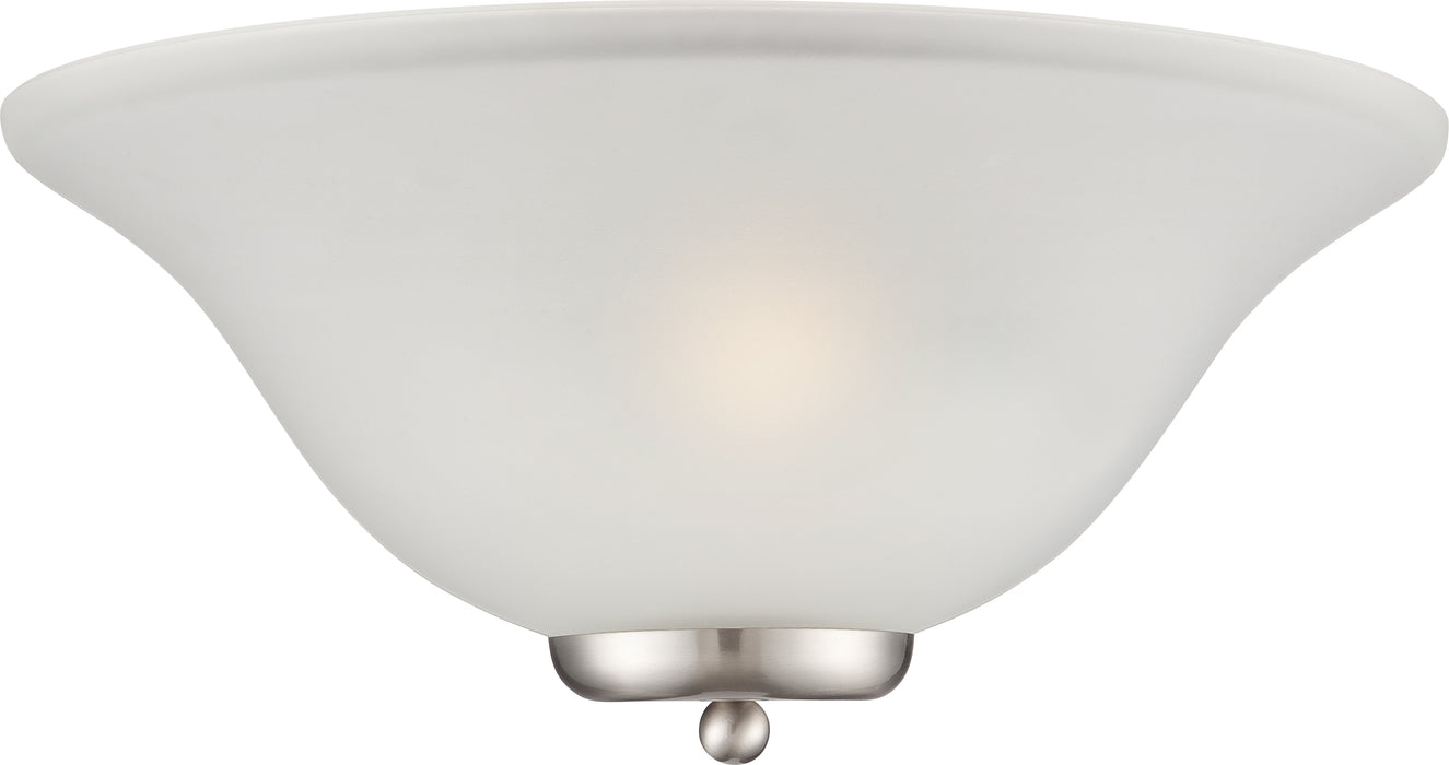 SATCO/NUVO Ballerina 1-Light Wall Sconce Brushed Nickel With Frosted Glass (60-5382)