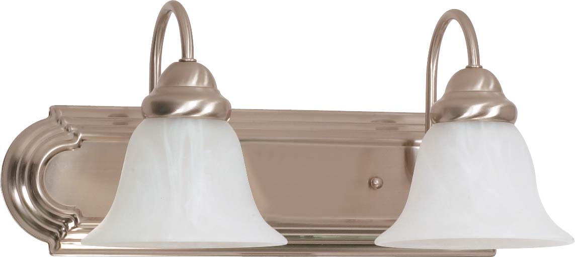 SATCO/NUVO Ballerina 2-Light 18 Inch Vanity With Alabaster Glass Bell Shades (60-320)