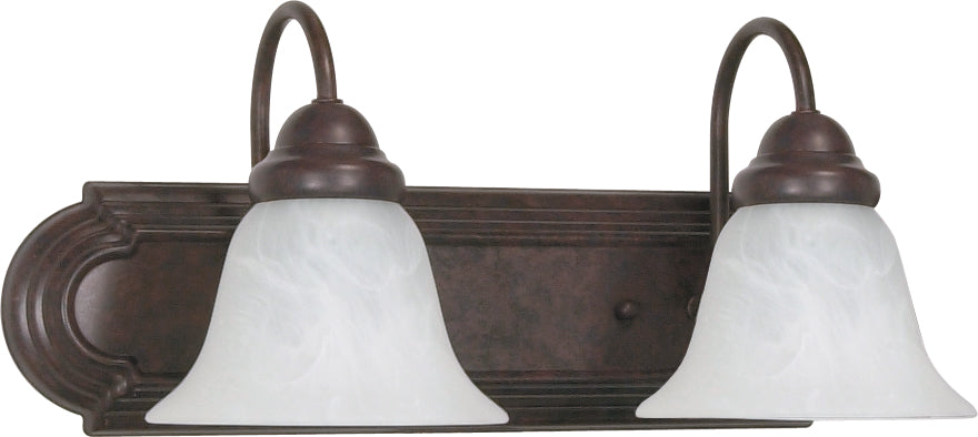 SATCO/NUVO Ballerina 2-Light 18 Inch Vanity With Alabaster Glass Bell Shades (60-324)
