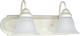 SATCO/NUVO Ballerina 2-Light 18 Inch Vanity With Alabaster Glass Bell Shades (60-332)