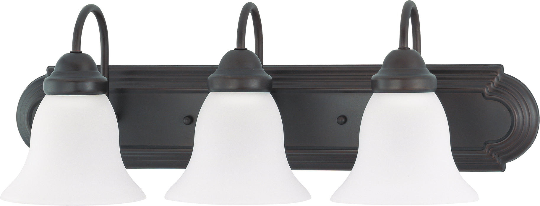 SATCO/NUVO Ballerina 3-Light 24 Inch Vanity With Frosted White Glass Color Retail Packaging (60-6083)