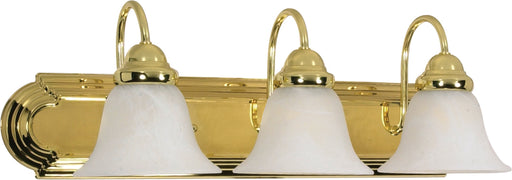 SATCO/NUVO Ballerina 3-Light 24 Inch Vanity With Alabaster Glass Bell Shades (60-329)