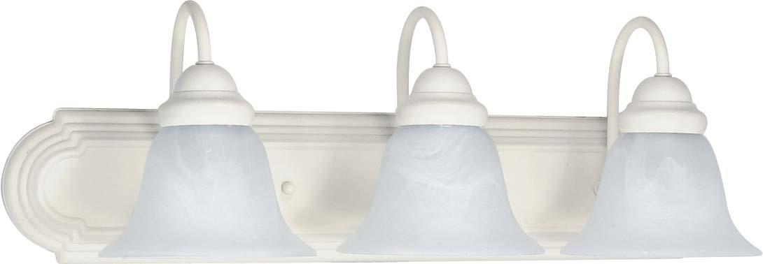 SATCO/NUVO Ballerina 3-Light 24 Inch Vanity With Alabaster Glass Bell Shades (60-333)