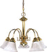 SATCO/NUVO Ballerina 5-Light 24 Inch Chandelier With Alabaster Glass Bell Shades (60-185)