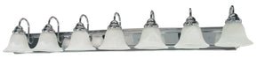 SATCO/NUVO Ballerina 7-Light 48 Inch Vanity With Alabaster Glass Bell Shades (60-290)