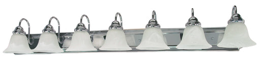 SATCO/NUVO Ballerina 7-Light 48 Inch Vanity With Alabaster Glass Bell Shades (60-290)