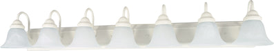 SATCO/NUVO Ballerina 7-Light 48 Inch Vanity With Alabaster Glass Bell Shades (60-294)