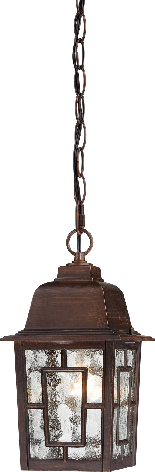 SATCO/NUVO Banyan 1-Light 11 Inch Outdoor Hanging With Clear Water Glass Color Retail Packaging (60-3490)